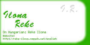 ilona reke business card